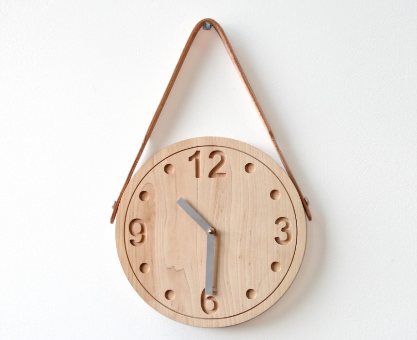 Laser Cut Wooden Wall Clock Home Decor DWG File