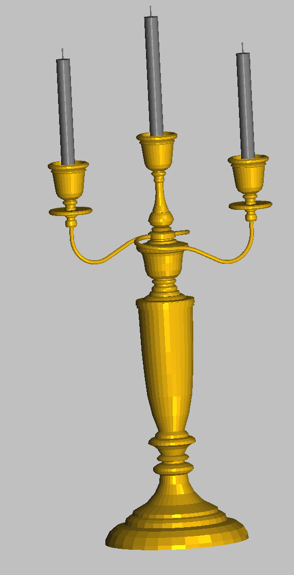 Candlestick 3D Model DWG File