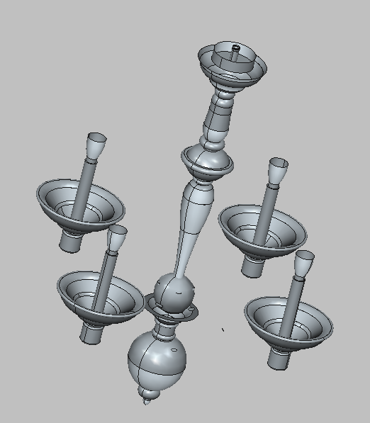 Candlestick 3D Drawing DWG File