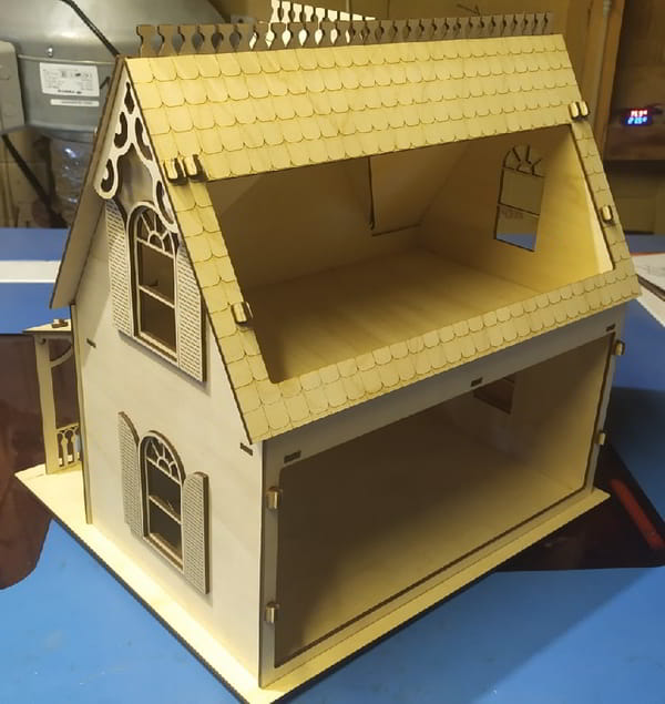 Wooden Decorative Doll House CDR File
