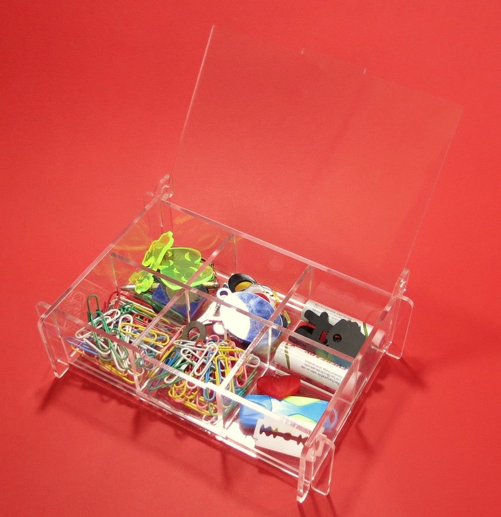 Storage Box with Partitions Acrylic 3mm DXF File