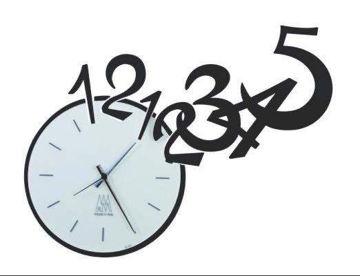 Laser Cut Jumping Out Numbers Wall Clock CDR and DXF File