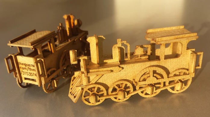 Wooden Toy Train Model Locomotive Wooden Puzzle SVG File