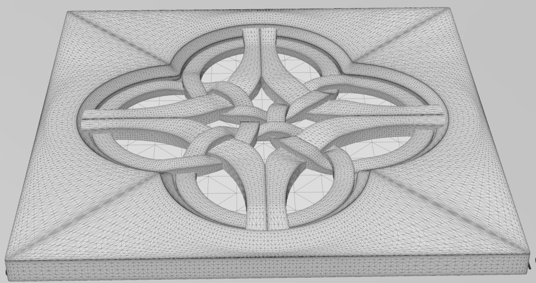 3D Model for Carved Decor CNC Router Cutting STL File