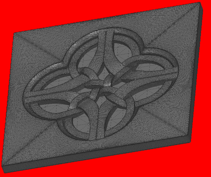 3D Model for Carved Decor CNC Router Cutting STL File