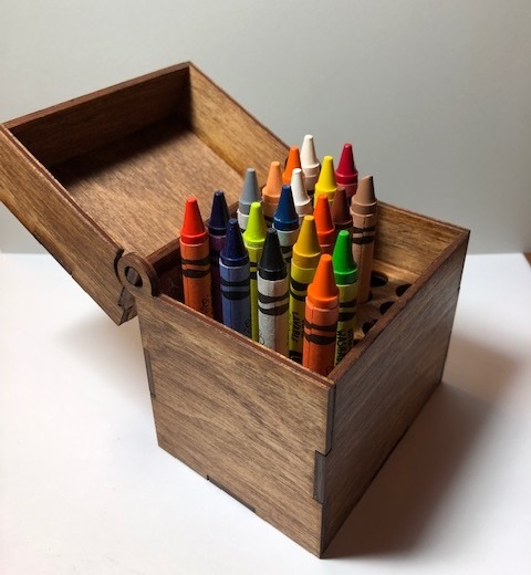Wooden Crayon Box Holder Laser Cut CDR, DXF, SVG, EPS, Ai, Vector File Vector File
