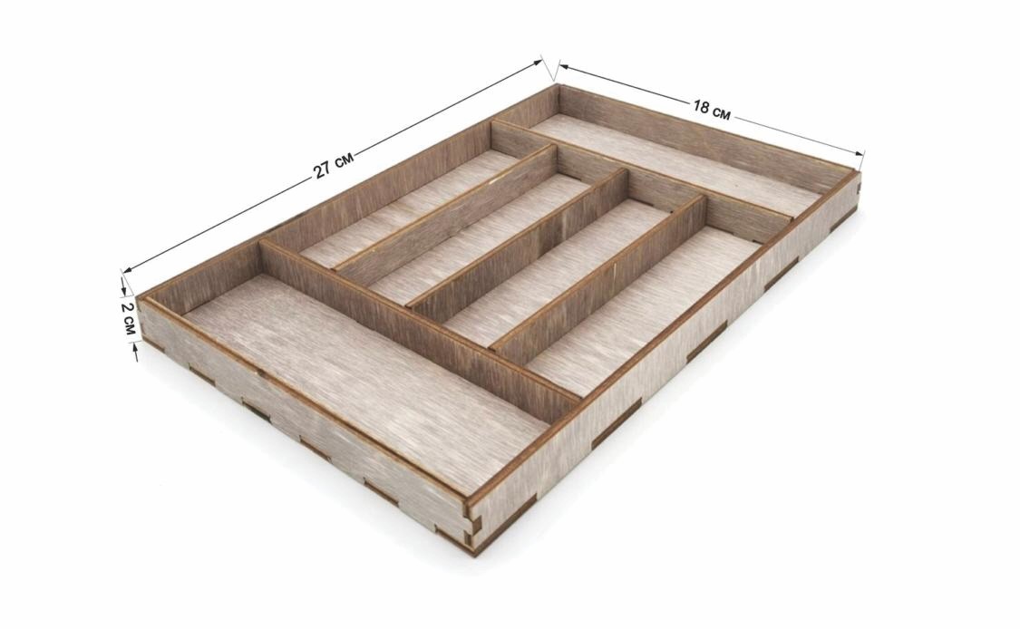 Laser Cut Wooden Rectangle Serving Tray With Compartments Vector File