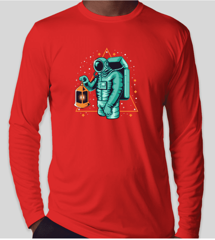 Astronaut Lantern T-Shirt Printing Vector File