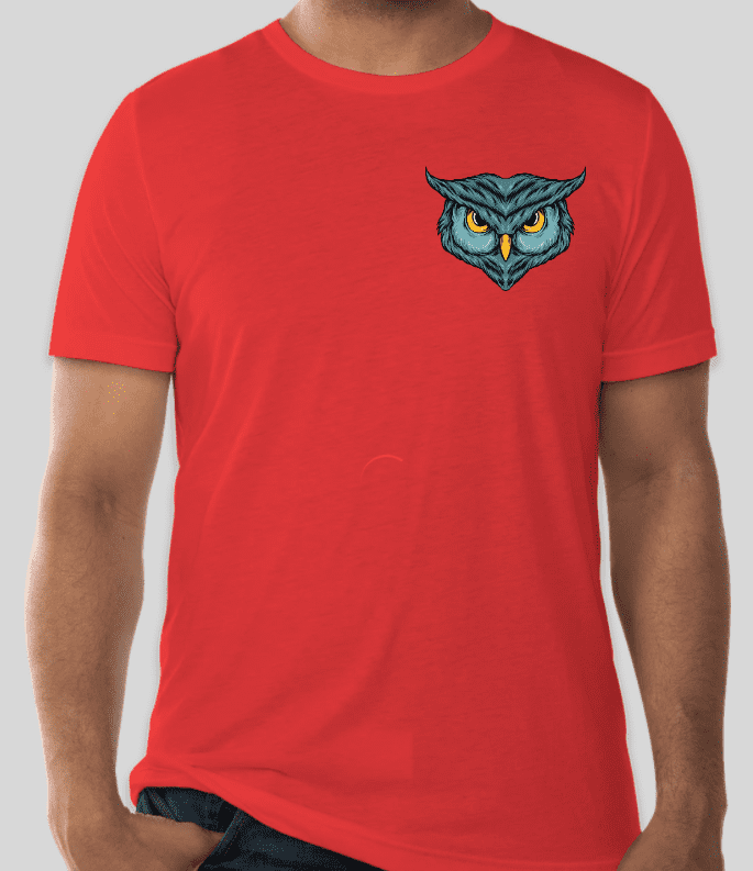 Owl Head T-Shirt Printing, Laser Printing T-Shirt Vector File