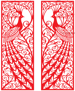 Laser Cut Eastern Style Screen Panel Free Vector DXF File