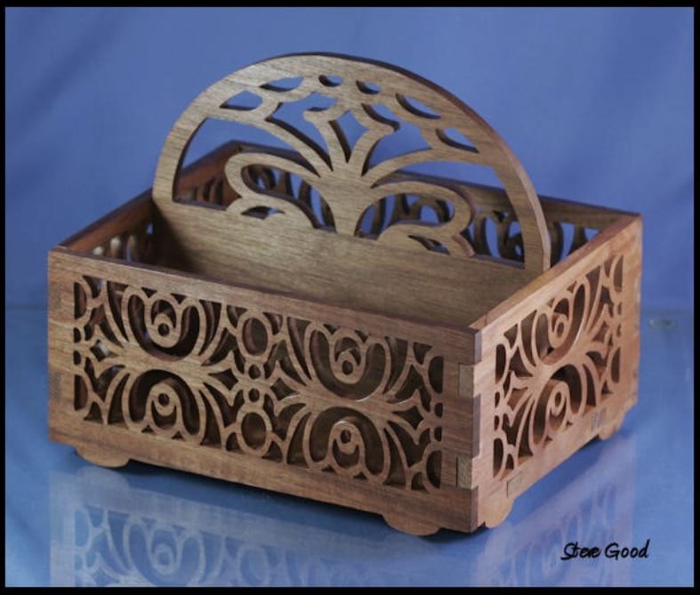 Laser Cut Wooden Box for storage in PDF, CDR and DXF Vector File