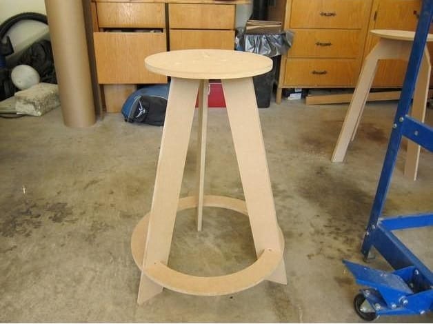 Workshop Stool For Laser Cut Free Ai, DXF and CDR Vector File