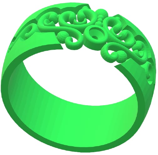 3D Model Women Ring Model Wedding Ring Jewelry STL File for 3D Printing
