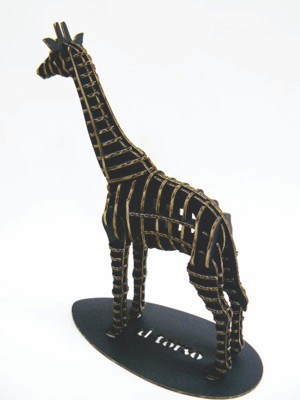 Laser Cut 3D Giraffe Layout, 3D Wooden Animal Model Free Vector File