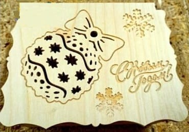 Laser Cut Christmas Set with Christmas Wooden Gift Box Free Vector File