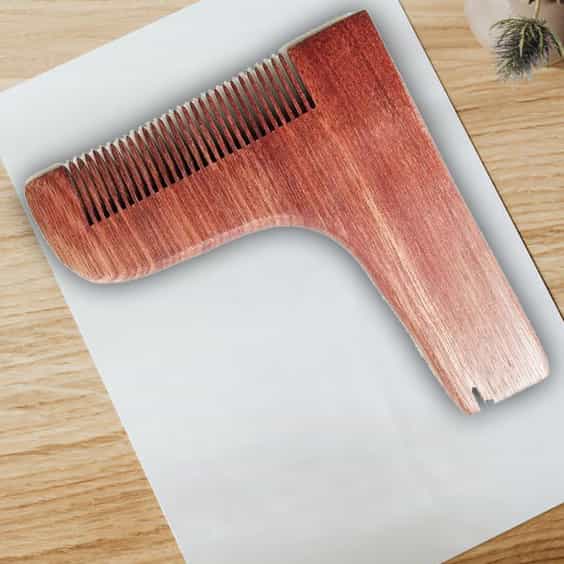 Laser Cut Beard Shaping and Styling Tool Comb CDR, DXF, SVG, PDF and Ai File