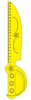 Laser Cut Wooden Measuring Ruler, Wooden Scale Template Vector File
