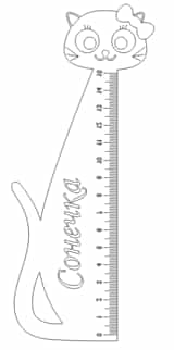 Laser Cut Wooden Measuring Ruler, Wooden Scale Template Vector File