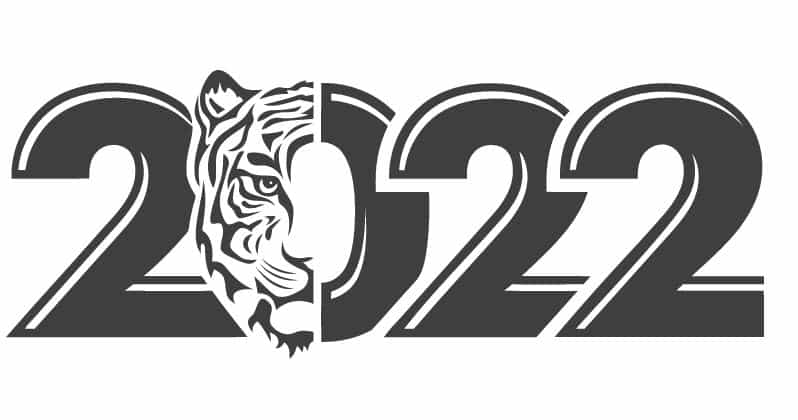 Laser Cut Engrave Year of The Tiger 2022 Free CDR and DXF Vector File