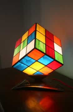 CNC Laser Cut Wooden Night Light Rubik’s Cube Lamp, Kid Room Lamp Vector File Vector File