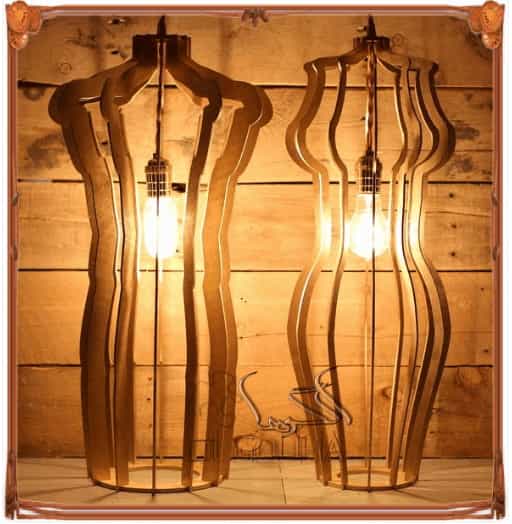 Laser Cut Wooden Lamp, Wooden Hanging Lamp for Room Decoration Vector File