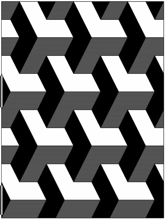3D Illusion Puzzle Pattern Download Free Vectors File