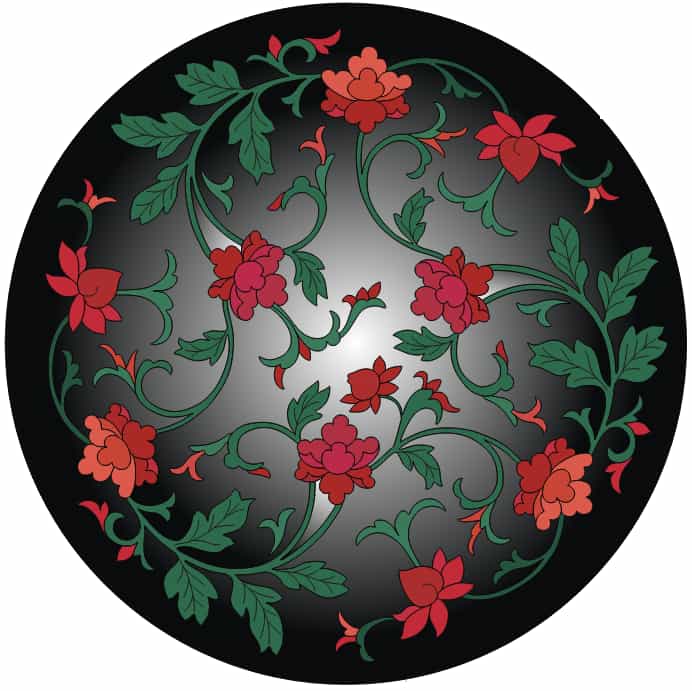 Chinese Flower Designs, Laser Engraving Flower Design Vector File
