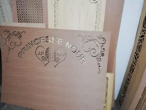 Laser Cut Bed Head Design for Girl, Wooden Furniture CNC Cutting Design Vector File