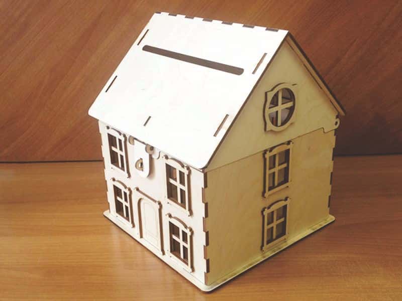 Laser Cut Wooden House, Plywood Bird House, Tea House Vector File