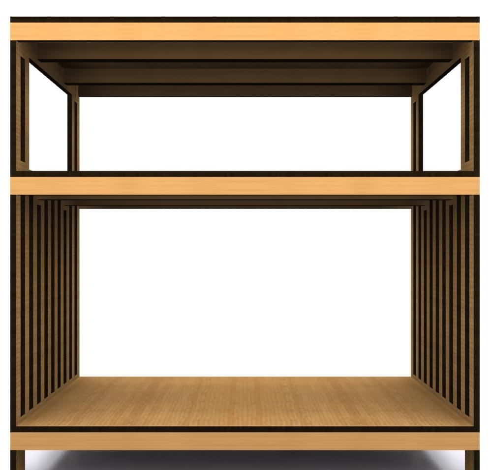 Laser Cut Wooden Service Desk Furniture CNC Wooden Furniture CDR and DXF File