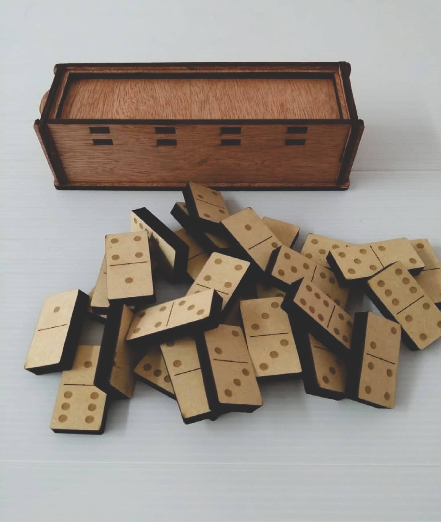 Laser Cut Wooden Domino Game Vector File