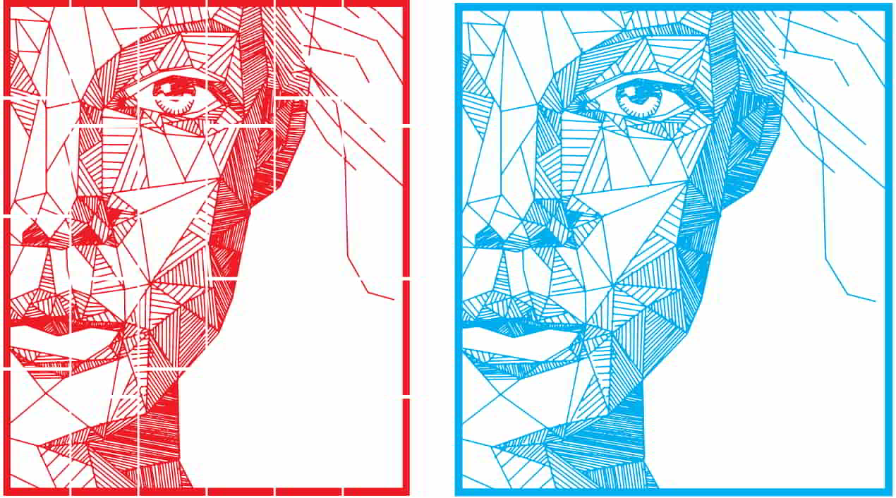 Laser Engraving Woman Face Painting Design Vector File