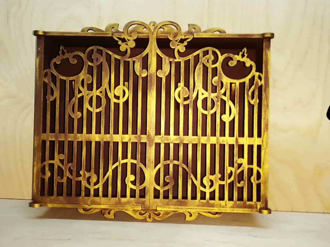 Laser Cut Wooden Key Holder Gate Box CDR and DXF Vector File