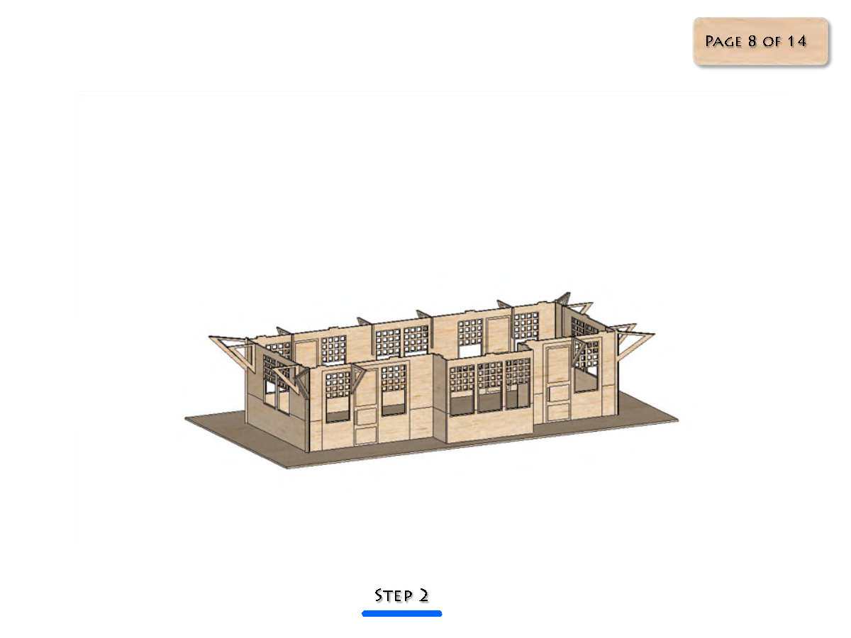 Laser Cut Wooden Train Station 3D Model, Wooden 3D Building CDR, EPS, PDF File