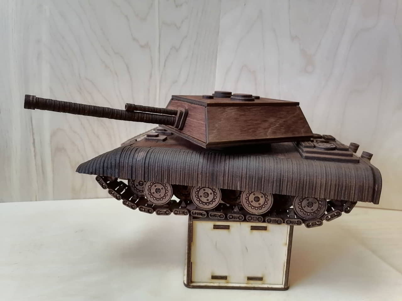 Laser Cut Army Tank Piggy Bank 3D Model Vector File