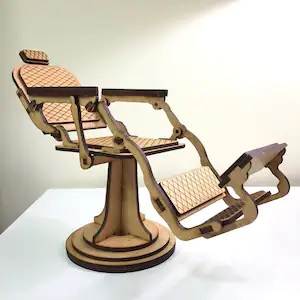 Laser Cut Wooden Medical Chair 3D Model Design Vector File