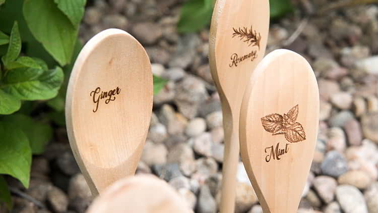 Laser Engraving on Wooden Spoons Vector File