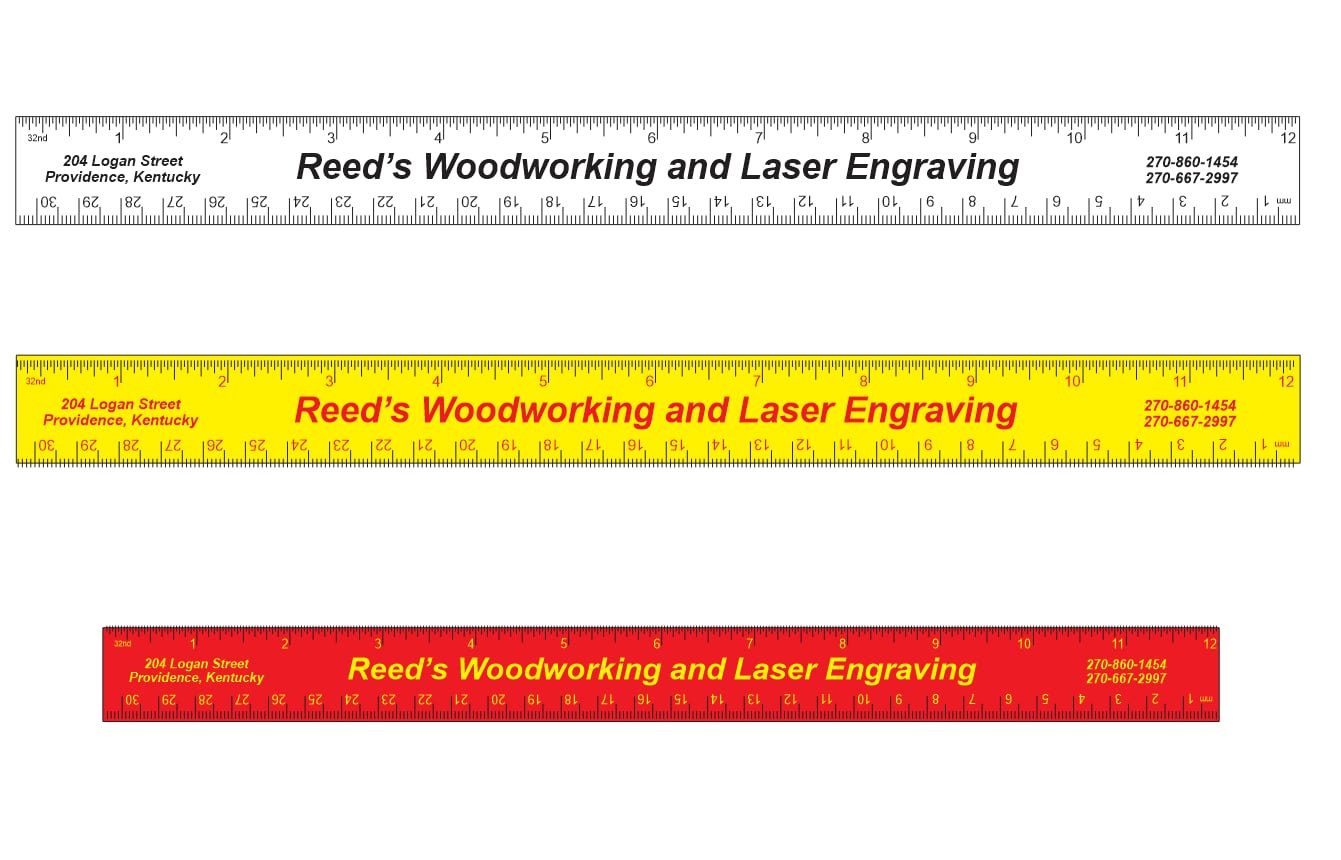 Laser Engraving and Cutting Plastic and Wooden Rulers CDR File