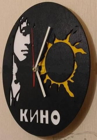 Laser Cut Wall Clock with Man Face CDR File