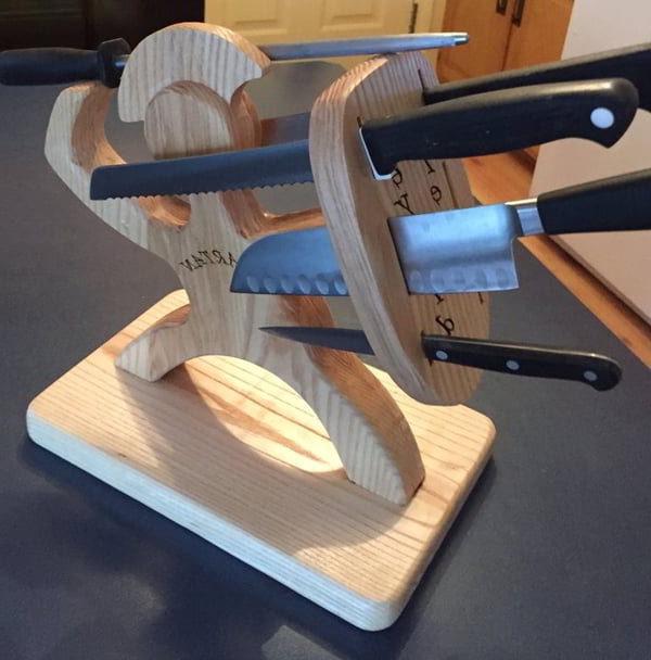Laser Cut Wooden Stands for Knifes CDR File