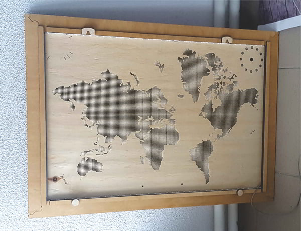 Laser Cut 3D Wooden World Map for Wall Decor Laser Engraving Design CDR File