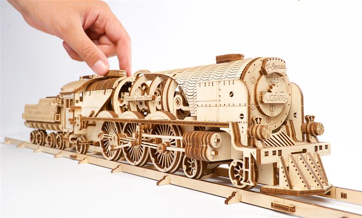Laser Cut Wooden 3D Puzzle Locomotive CDR File