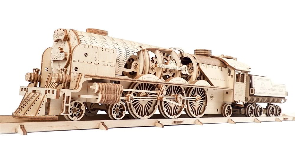 Laser Cut Wooden 3D Puzzle Locomotive CDR File