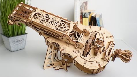 Laser Cut Wooden Violin Hardy 3D Puzzle CDR File