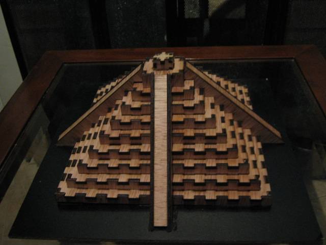 Laser Cut Wooden 3D Puzzle Pyramid Architectural Model CDR File