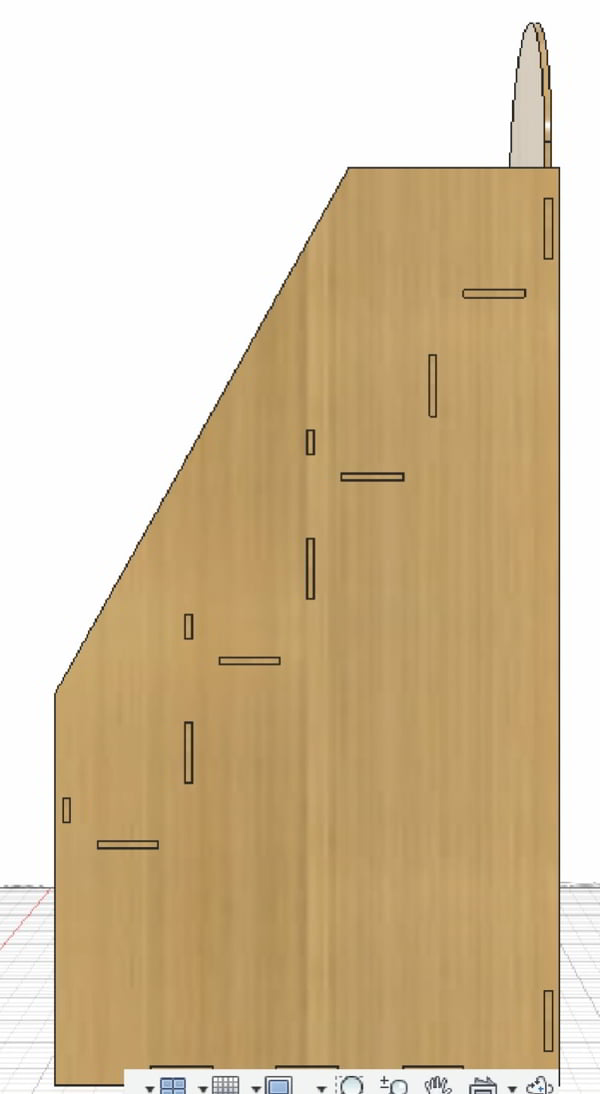 CNC Laser Cut Plywood Shelf for Book, Wooden Display Rack CDR File