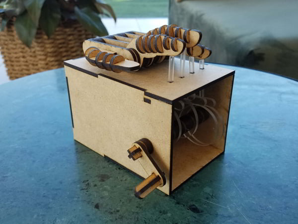 Laser Cut 3D Puzzle Automation Hang Box Game CDR File