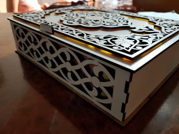 Laser Cut Wooden Carved Bookcase Design CDR File