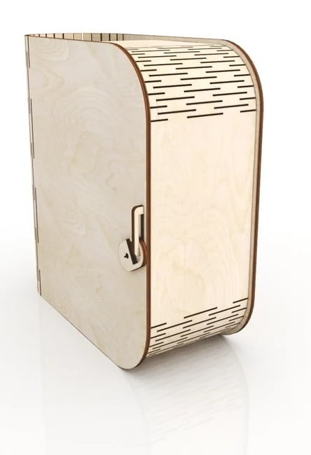 Laser Cut Wooden Storage Box with Lock CDR File