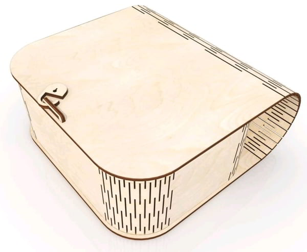 Laser Cut Wooden Storage Box with Lock CDR File